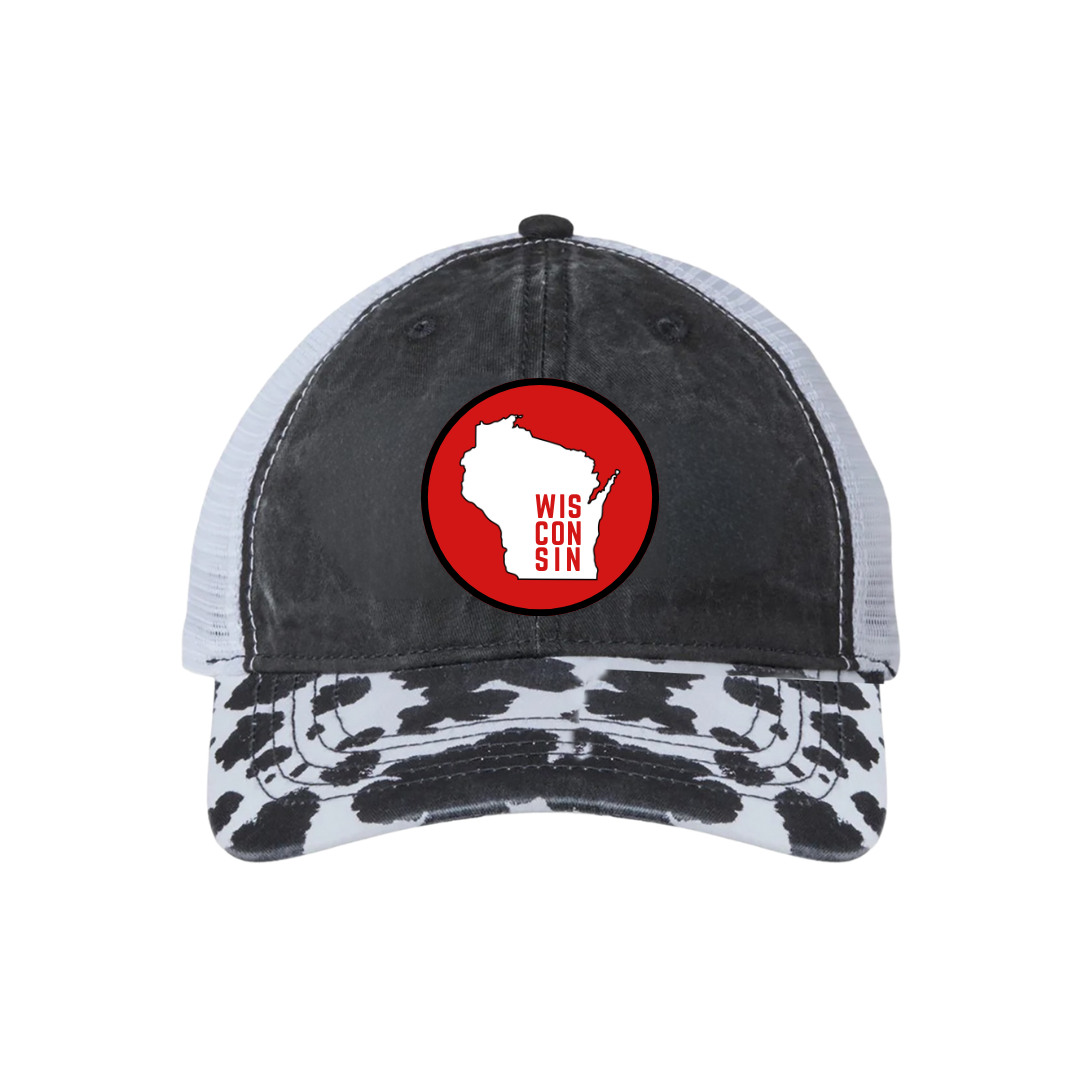 Red/White Cow Trucker Hat