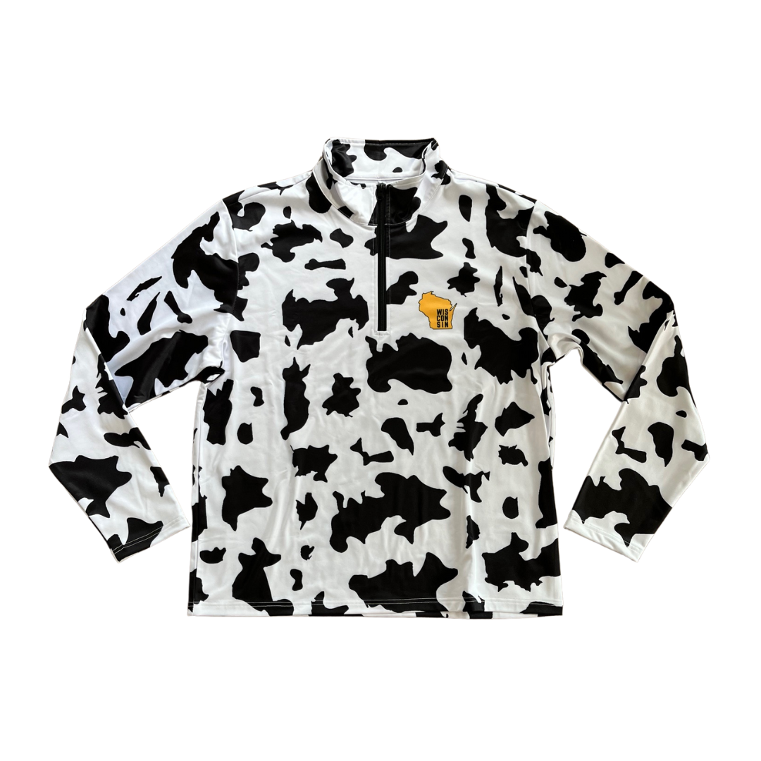 Green/Gold Cow Quarter-Zip