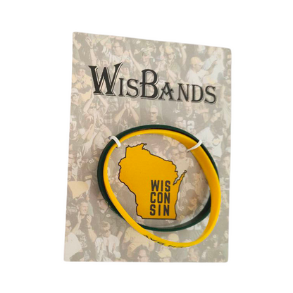 Green/Gold WisBands (2-Pack)