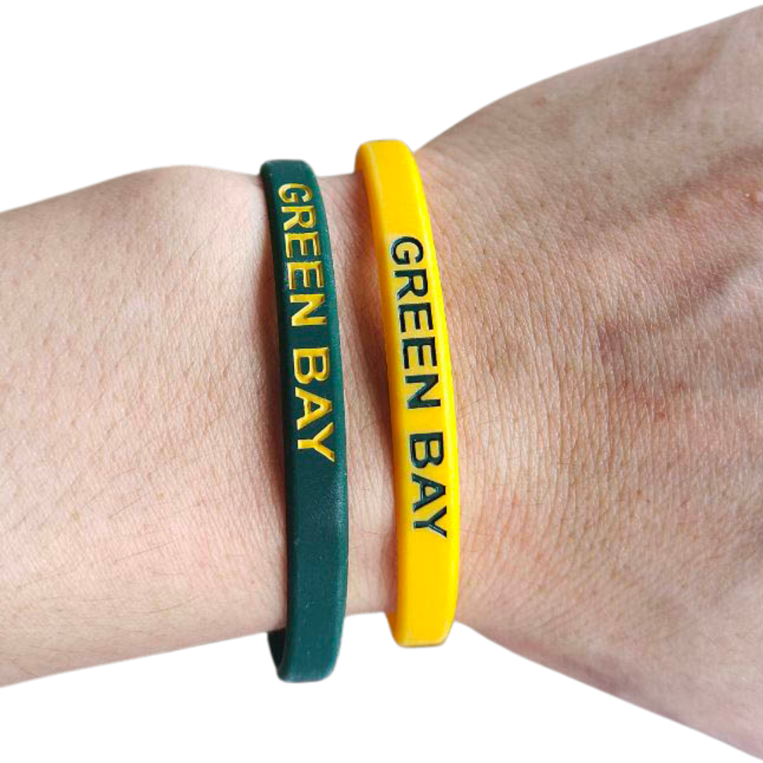 Green/Gold WisBands (2-Pack)