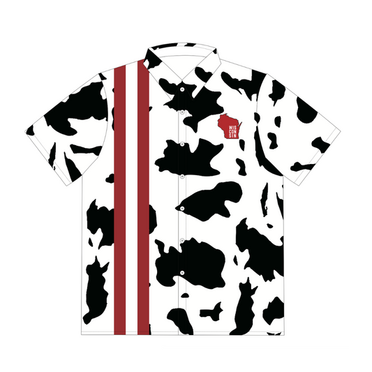 BadgerSwag Cow Retro Button-Down