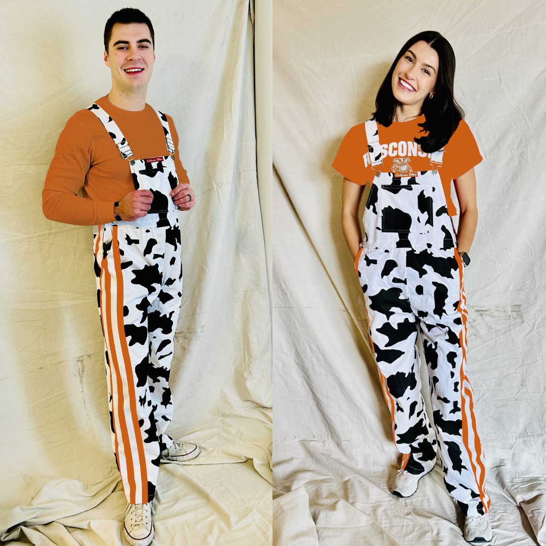 Burnt Orange/White CowBibs