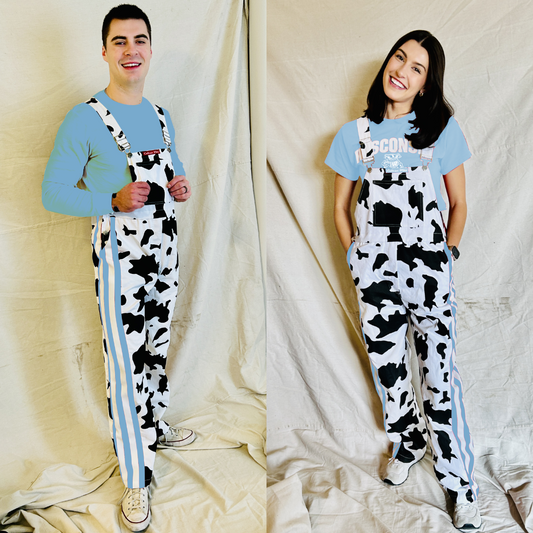 Light Blue/White CowBibs