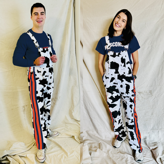 Navy/Orange CowBibs