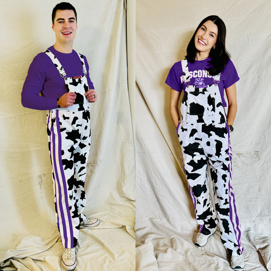 Purple/White CowBibs