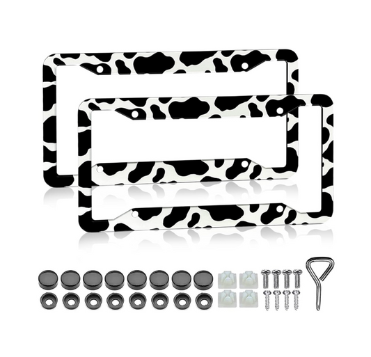 Cow License Plate Frame (Add Your Logo Anywhere)