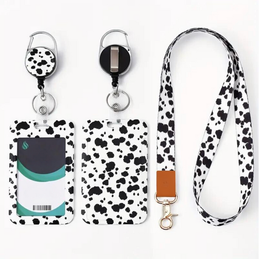 Cow Lanyard/Badge Reel/ID Card (Add Your Logo Anywhere)