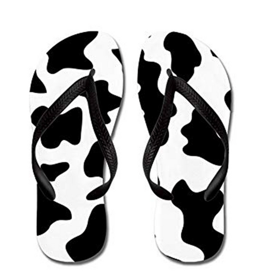 Cow Flip Flops (Add Your Logo Anywhere)