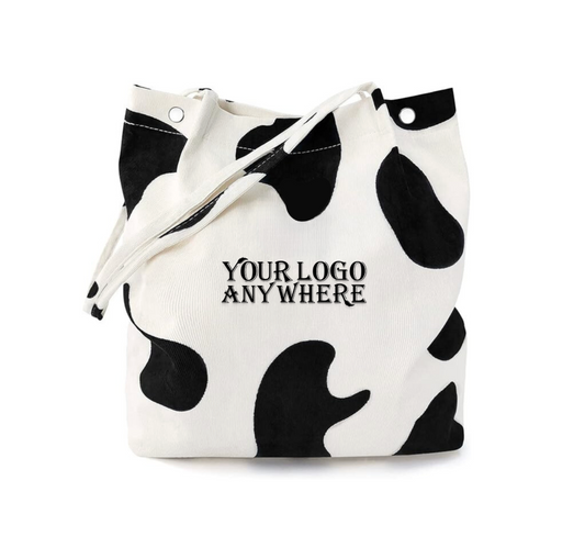 Cow Corduroy Bag (Add Your Logo Anywhere)
