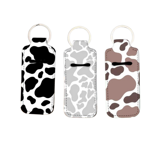 Cow Chapstick Holder Keychain (Add Your Logo Anywhere)
