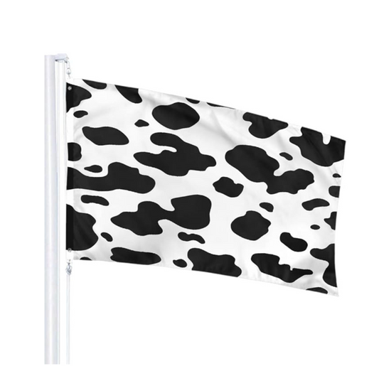 Cow 3'x5' Flag (Add Your Logo Anywhere)