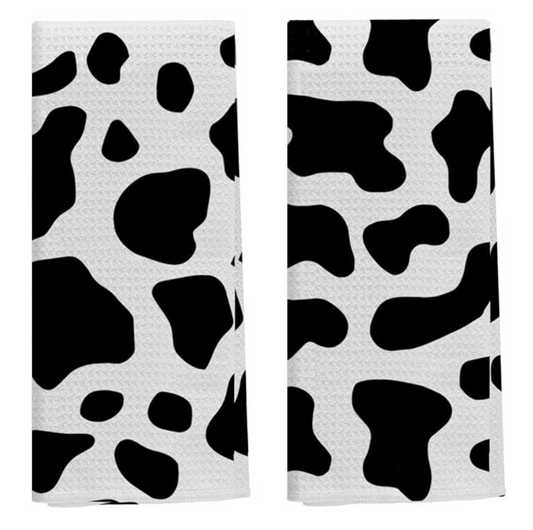 Cow 28” x 18” Kitchen Towels (Add Your Logo Anywhere)