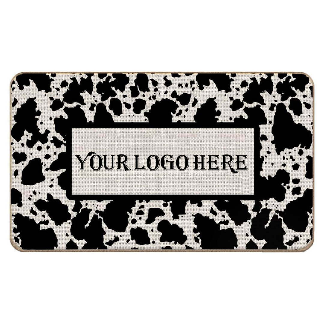 Cow Welcome Mat (Add Your Logo Anywhere)